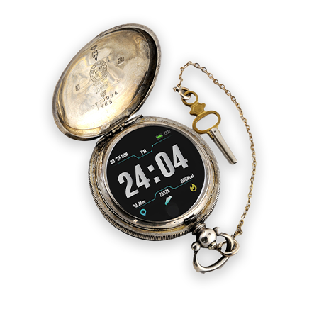 reloj antiguo haciendo referencia a la tiempo perdida de tiempo sin una agencia de marketing. reloj antiguo con pantalla digital haciendo referencia la tiempo que uno pierde sin una agencia de marketing.